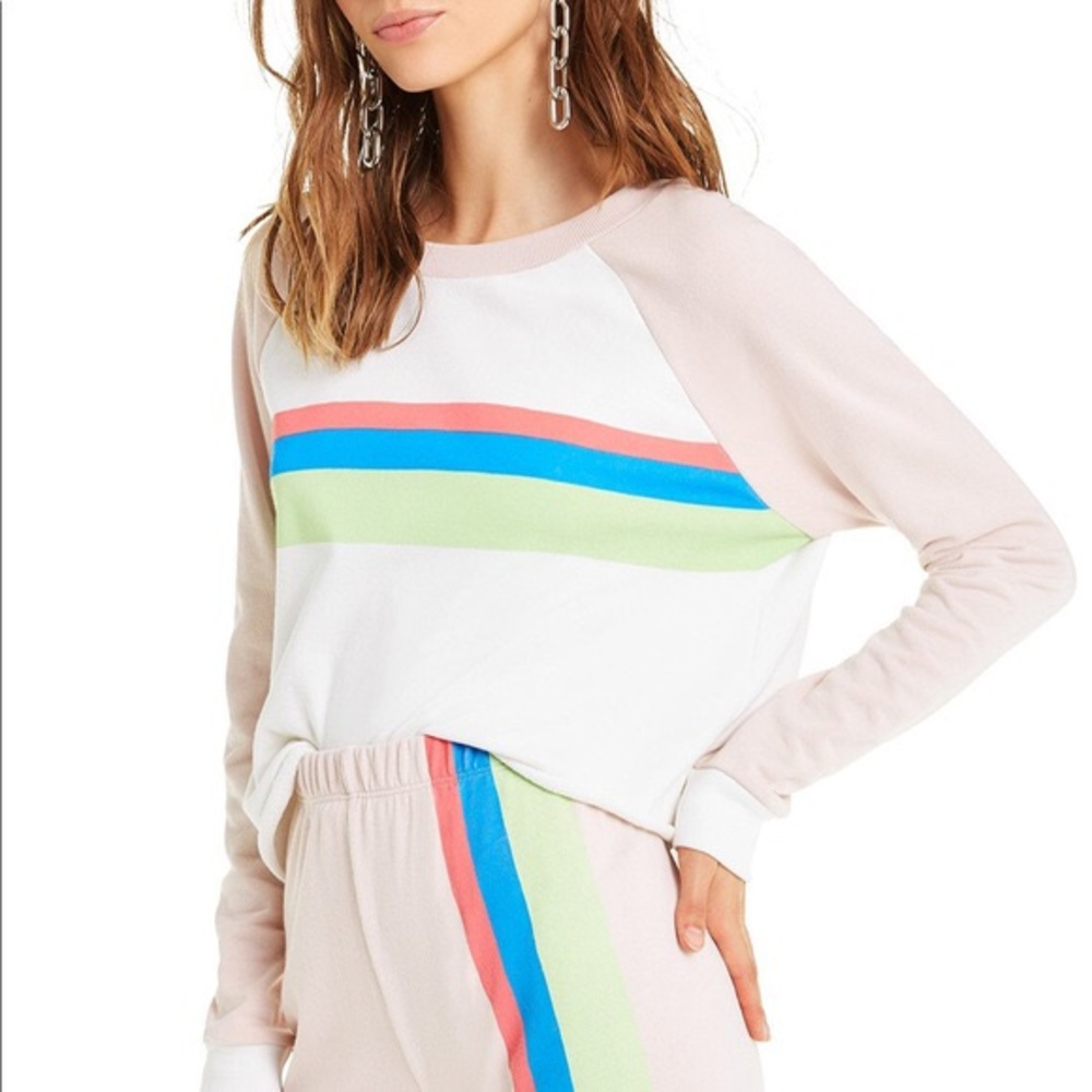 NWOT Wildfox Beach House Mellow Stripe Crop Top